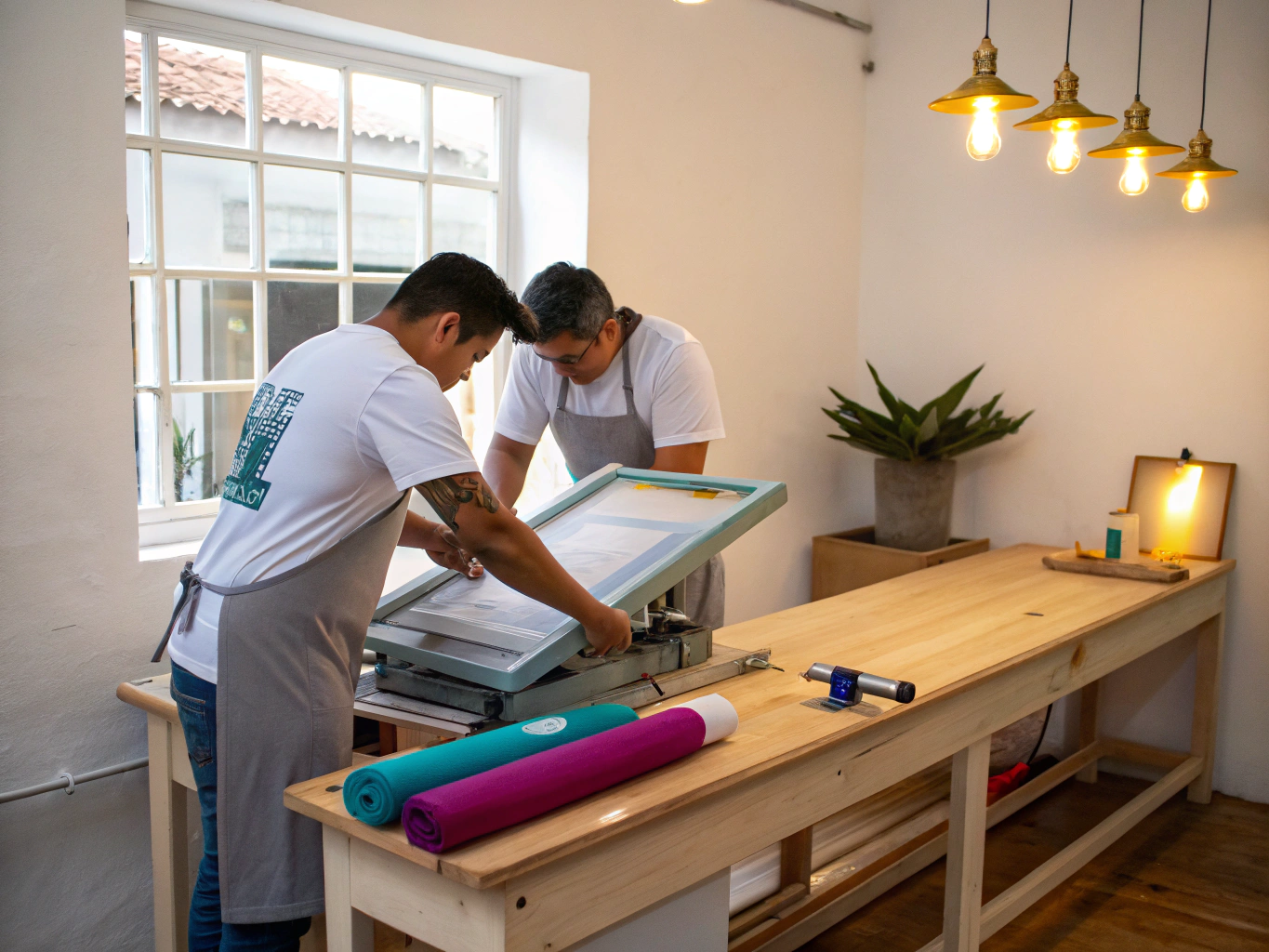 Echipamente textile serigrafiate și brodate pentru atelier