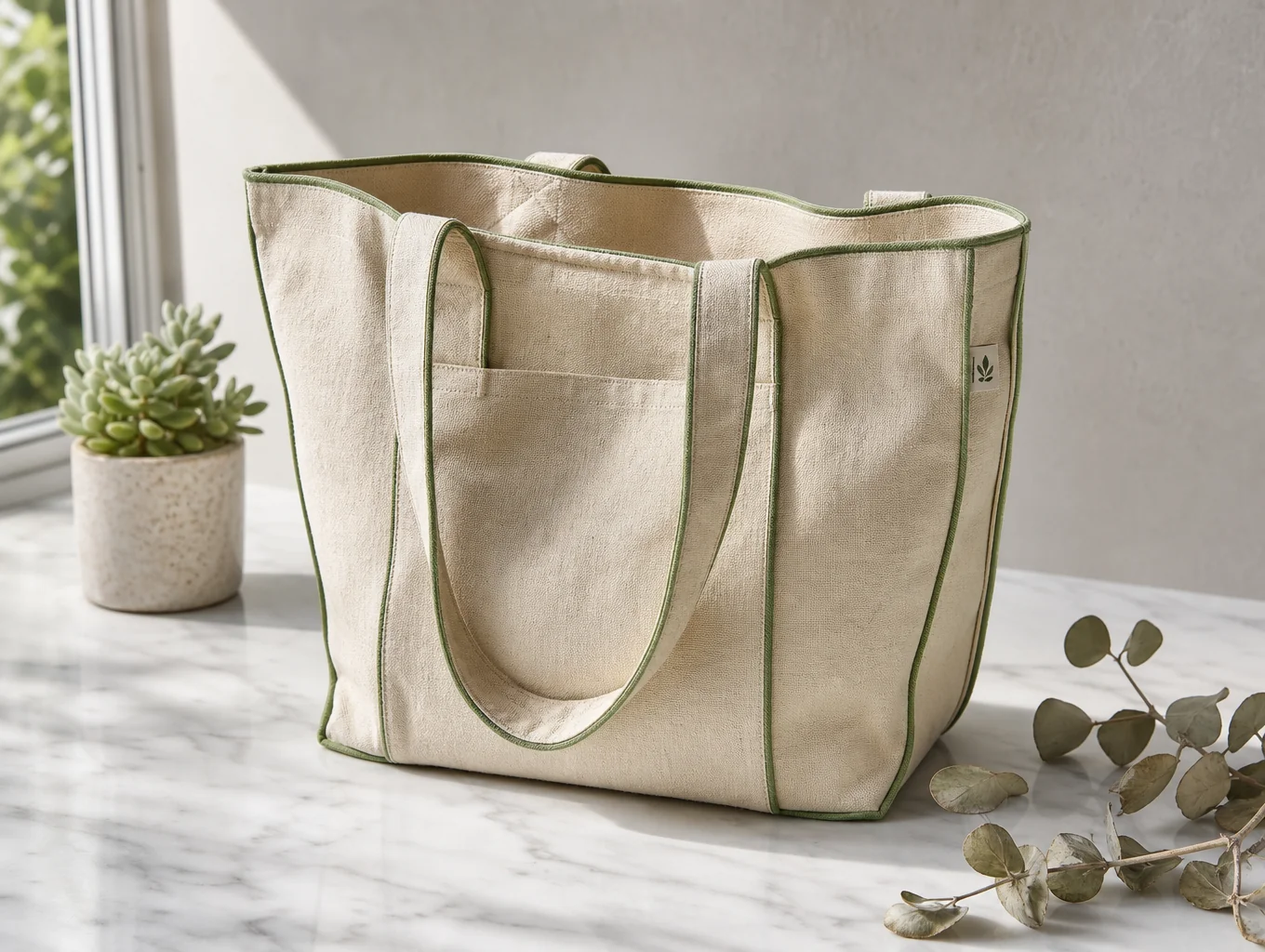 Sacoșe din bumbac organic inscripționate