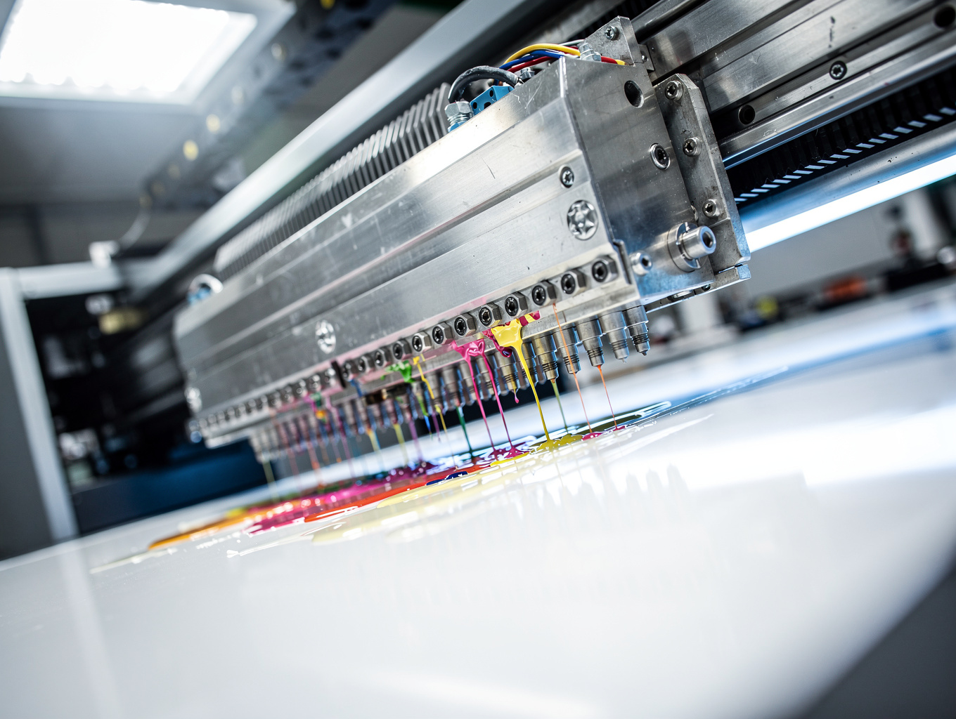 Direct UV flatbed printing on architectural acrylic panel