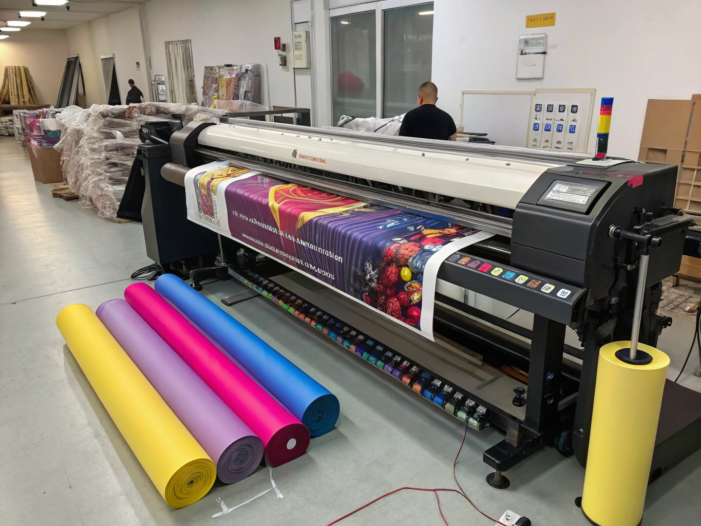 High-frequency welded reinforced edges and brass grommets on large vinyl banner